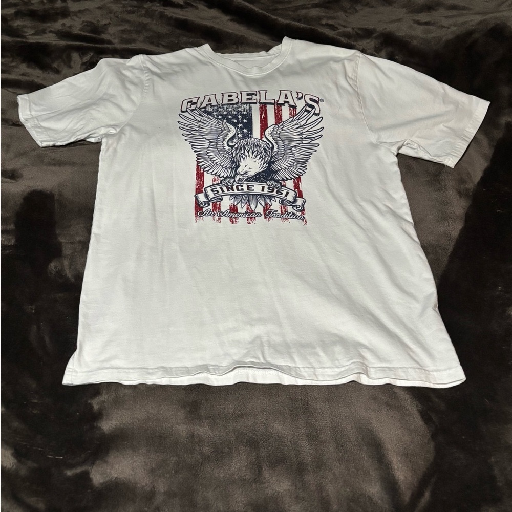 Cabela's White Graphic Tee